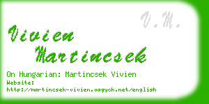 vivien martincsek business card